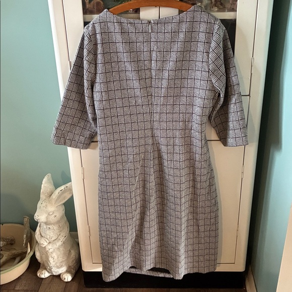 Lauren Ralph Lauren sz 16W/16+ Black and White Checkered Dress euc - Picture 5 of 5